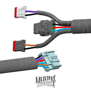 MOONSMC® 2018-2022 M8 Softail Rear Fender Wire Harness - Lighting Components